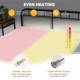 80 X 60 Electric Heated Mattress Pad with Adjustable Temperatures 10 H Timer 76598298