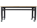 Workbench - 60" Wide Rolling Workbenches for Garage - Adjustable Height, Workshop Tool Bench, Metal W465P191442