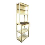 23.62" White and Rustic Brown color 5-Tier Bakers Rack for Kitchen with Storage, Coffee Bar, Kitchen W1412P230429