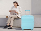 3 in 1 20"/24"/28" 3 pcs/set in ABS Spinner Wheel Luggage, Carry on Suitcase, Matching Color, 24388284