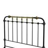 Transitional Style Antique Black Queen Size Bed Hand-brushed Antique Gold Accents 1pc Bedroom B2741P476062