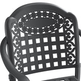 ZUN Cast Aluminum Patio Dining Chair 4PCS With Black Frame and Cushions In Random Colors W1710P166056