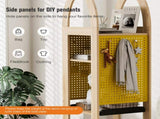 Rotating Bookshelf 4 Tier Small Corner Bookshelf for Small Spinning Bookcase with DIY PegBoard 33579105