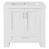 ZUN 30'' Bathroom Vanity with Seperate Basin Sink, Modern Bathroom Cabinet with Double-sided 45032452