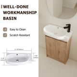 23" Freestanding Bathroom Vanity with Sink, Soft Close Doors W999P206106