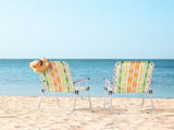 Set of 2 Webbed Folding Beach Chairs, Outdoor Patio Lawn Foldable Chairs for Camping Fishing Yard 92562874
