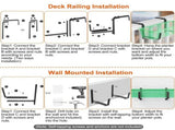 Adjustable Heavy-Duty Iron Planter Bracket 6.1-11.6" Extendable Tray 2.36-6.9" Two-Level 76808044