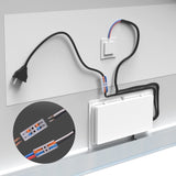 52*28 inch LED Bathroom Vanity Mirror Wall Mounted Adjustable White/Warm/Natural Lights Anti-Fog W708P235364