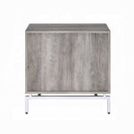 ZUN 1 Drawer Nightstand with Open Shelf, Weathered Gray Oak and White B016P256492