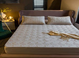 Quilted Fitted Sheet King Size, Fits Mattress Upto 15" Deep, 3-Piece Set 97002897