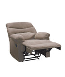 Light Brown Recliner with Pillow Top Arm B062P215436