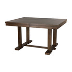 ZUN Classic Light Rustic Brown Finish Wooden 1pc Dining Table w Self-Storing Leaf Mindy Veneer Furniture B01158529