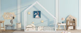 Twin Size Metal House Bed kids Bed, White MF295065AAK