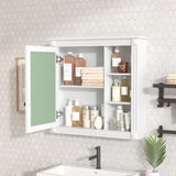 ZUN Bathroom Medicine Cabinet with Mirror, Wall Mounted Mirror Cabinet with Storage Organizer, Over the N710P209436K