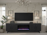 Radiance 75 inch Fireplace TV Stand, for TVs up to 85 inches, Black Finish B108P345210