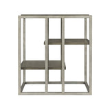 Padena Metal Frame Wood Living Room End Table with Shelf T2574P164788