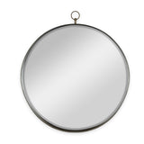 30"x34" Gold Round Mirror, Circle Mirror with Iron Frame for Living Room Bedroom Vanity Entryway W2078126763