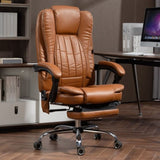 ZUN Massage Office Chair with Heat, Footrest, Light brown W2069P174878