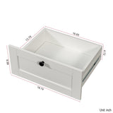 2-in-1 Coat Rack and Nightstand,Wood Bedside/Entryway Storage Organizer with Drawer & Hooks, W331P280719