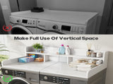 (58" Width x 28" Depth) Washer Dryer Countertop with Non-slip Pads, Laundry Wood Shelf Topper with W2641P490374