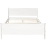 Full Size Wood Platform Bed with Headboard and Wooden Slat Support WF289141AAK