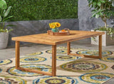 Outdoor 69" Acacia Wood Dining Table, Sandblast Natural Finish 62617.00