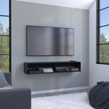 Warrior 59" Floating Tv Stand with Two open shelves, media compartments and cable management B070P224232