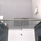 Bypass shower door, sliding door, with 5/16" tempered glass and Brushed Nickel finish 6074 W2122P166988