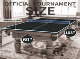 9ft Black Mid-Size Ping Pong Conversion Top Foldable & Portable Table Tennis Table Top for Indoor W1408P442642