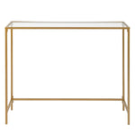 ZUN 39.4" Console Sofa Table, Modern Entryway Table, Tempered Glass Table, Metal Frame, for Living Room, 12257025