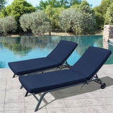 ZUN Outdoor Lounge Chair Cushion Replacement Patio Funiture Seat Cushion Chaise Lounge Cushion,NAVY BLUE 46805925