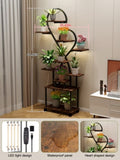 (Heart Shape) Plant Stand Indoor with Grow Lights, Tiered Indoor Plant Shelf, Metal Plant Flower W2641P323276