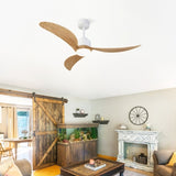 ZUN 52" Ceiling Fan with Dimmable LED Light Remote Control,Quiet DC Motor 6 Speed Levels,Adjust Height W1592P209562