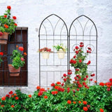 2 Pack Metal Garden Trellis 78.7" x 19.7" Rustproof Trellis for Climbing Plants Outdoor Flower 26145086