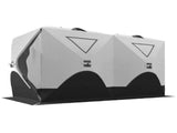8-Person Pop-Up Ice Fishing Shelter, Insulated with 2 Doors & Carrying Bag, Bright Light Gray 71458720