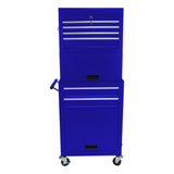 ZUN Tool Cabinet on Wheels, 6-Drawer Lockable Rolling Tool Chest w/ 4 Universal Wheels, 2 in 1 W110282273