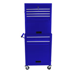 ZUN High Capacity Rolling Tool Chest with Wheels and Drawers, 6-Drawer Tool Storage Cabinet--BLUE 58027396