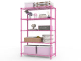 5-tier, adjustable shelf spacing, display rack with adjustable feet, made of iron, 74*34*150cm, 31293055