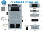 Full Body Vibration Massage Mat with Neck & Foot Massager - 10 Massage Zones 3-Level Lumbar 69400729