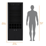 Clover Bar Cabinet, with wine storage and thre shelves B128P189932