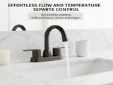 2 Handles Bathroom Sink Faucet, Oil Rubbed Bronze Centerset RV Bathroom Faucets for 2/3 Hole pop-up 60655507