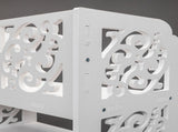 Wood-plastic Board Five Tiers Carved Shoe Rack White A 52666556
