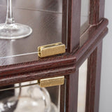 Lighted Corner Curio Cabinet - Elegant Glass Display Case Living Room & Bar Storage - Perfect W1758P294618