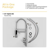 Bothwa Home CUPC Certified 19" Single Handle Kitchen Faucet B2724P262358