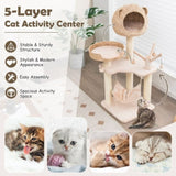 Five-story cat tree with hammock 71744502
