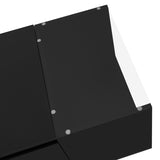 Coffee Table, Modern Center Table with High-Gloss Finish and Glass Tabletop, Coffee Table with Open 41736706