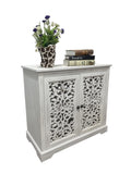 Antique Sideboard Storage, Vintage Accent, 2 carving Doors Buffet Server Console W3123P278013