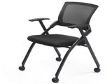 1 Pack Stackable Conference Room Chairs with Wheels, Folding Office Chair with Rebound Back, Padded 56646231
