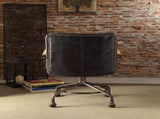 Vintage Blue Swivel Office Chair with Casters B062P189214