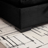 Corduroy Fabric Ottomans Footrest to Combine with 2 Seater Sofa, 3 Seater Sofa and 4 Seater Sofa, W714P213537